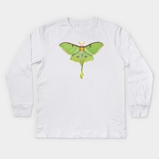 Luna Moth Kids Long Sleeve T-Shirt